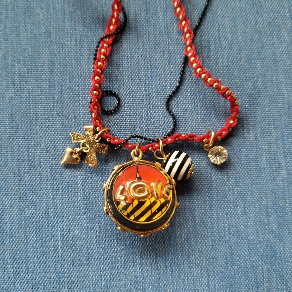 🦩🩵Betsey MIAMI CHIC Collection Charm Love Ball Necklace - GPC🩵🦩
